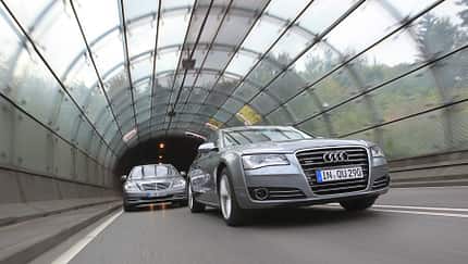 Audi A8 4.2 FSI Quattro, Mercedes S 500, Front