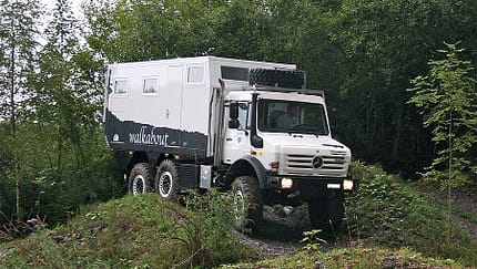 Extrem-Wohnmobil mit Sechsrad-Antrieb