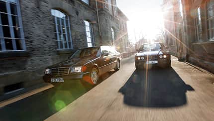 BMW 750 iL, Mercedes-Benz 600 SEL, Frontansicht