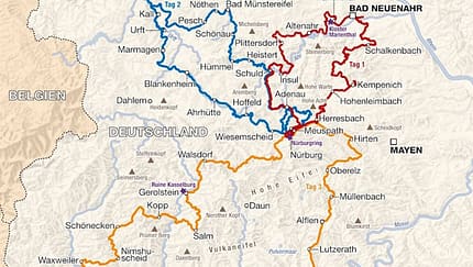 Streckenplan Eifel Classic 2012
