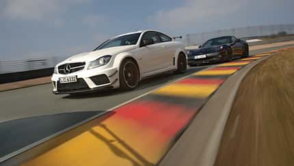 Chevrolet Corvette Z06, Mercedes C 63 AMG Black Series, Frontansicht