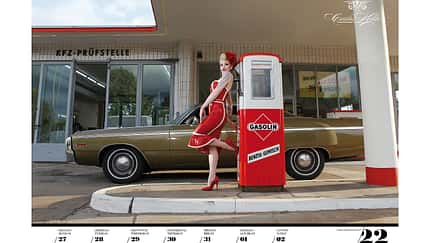 Girls & legendary US-Cars 2013 Wochenkalender