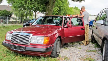 Einkaufs-Tour, Mercedes 200 E