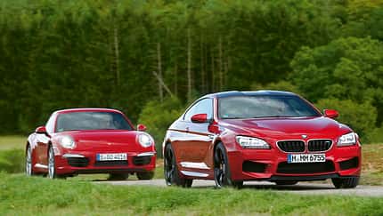 BMW M6 Coupé, Porsche 911 Carrera, Frontansicht