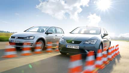 Seat León 1.4 TSI, VW Golf 1.4 TSI, Frontansicht