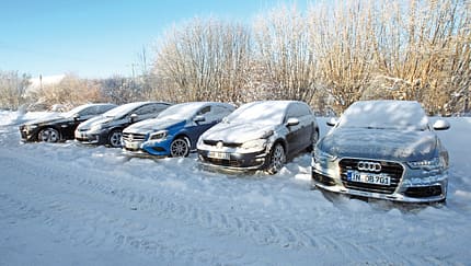 Testwagen, Schnee