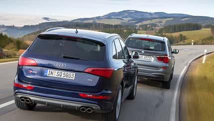 BMW X3 35d x-Drive, Audi SQ5 3.0 TDI, Heckansicht