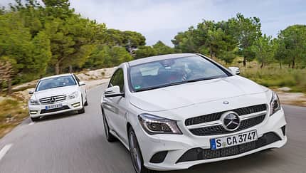 Mercedes CLA 220 CDI, Mercedes C 200 CDI, Frontansicht