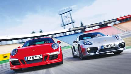 Porsche Cayman S, Porsche 911 Carrera S, Frontansicht