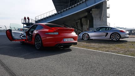 Porsche Cayman S, Porsche 911 Carrera S, Heckansicht