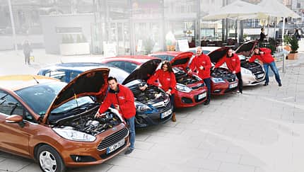 Ford Fiesta, Kia Rio, Opel Corsa, Peugeot 208, Seat Ibiza, Motorhaube