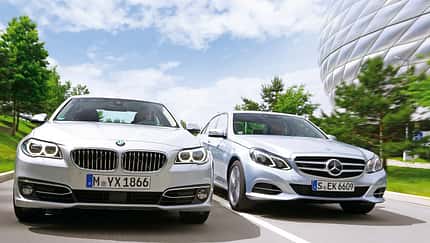 BMW 530d, Mercedes E 350 Bluetec, Frontansicht