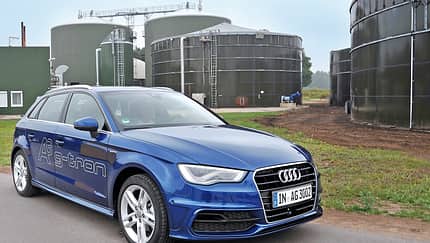 Audi A3 Sportback g-tron, Frontansicht, Gasanlage