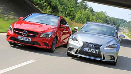 Mercedes CLA 250, Lexus IS 300h, Frontansicht