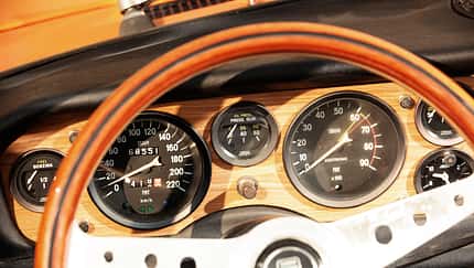 Fiat 124 Sport Spider, Lenkrad, Rundinstrumente Fiat 124 Sport Spider, Lenkrad, Rundinstrumente