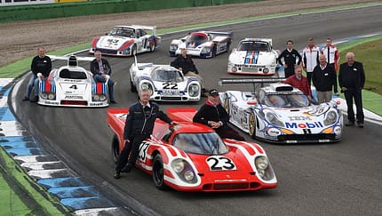 Porsche Le Mans-Siegerautos auf dem Hockenheimring