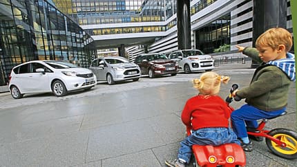 Citroën C3 Picasso, Ford B-Max, Nissan Note, Skoda Roomster, Frontansicht