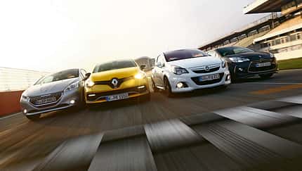 Opel Corsa OPC Nürburgring Edition Renault Clio R.S., Peugeot 208 GTi, Citroën DS3 Racing Edition 2013