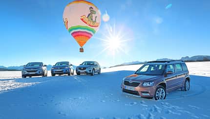 Skoda Yeti 2.0 TDI 4x4 Elegance, Hyundai ix35 2.0 CRDi 4WD Trend, VW Tiguan 2.0 TDI 4Motion BMT Sport Style, Mazda CX-5 Skyactiv-D 150 AWD Center-Line