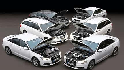 BMW 520i, Mercedes E 200, Audi A6 3.0 TDI Quattro, BMW 528i, Mercedes E 250, Audi A6 3.0 TDI Quattro