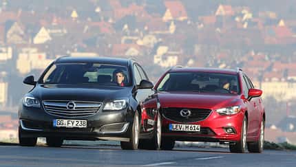 Mazda 6 Kombi, Opel Insignia Sports Tourer, Frontansicht