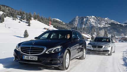 BMW 525d Touring xDrive, Mercedes E 250 CDI T 4matic, Frontansicht