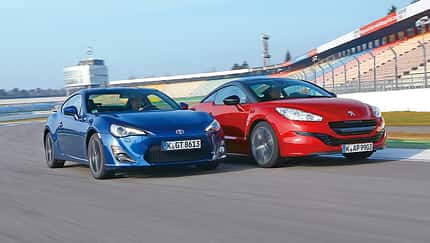 Toyota GT86, Peugeot RCZ 1.6 200 THP, Frontansicht