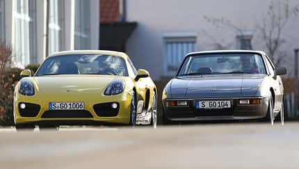 Porsche 924, Porsche Cayman S, Frontansicht
