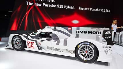 Porsche 919 Hybrid Rennwagen, Genfer Autosalon, Messe, 2014