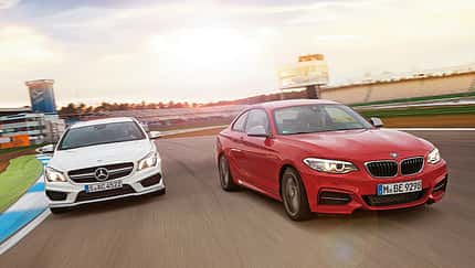 BMW M235i, Mercedes CLA 45 AMG, Frontansicht