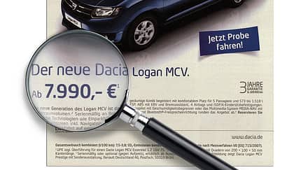 Billig-Autos, Lupe, Dacia