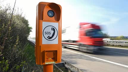 125 Notrufe kamen 2013 über die Säule 19.829 auf der A 7 an der Ausfahrt Langenau.
