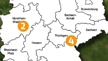 Traumrouten, Deutschlandkarte
