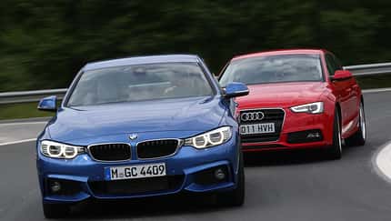 Audi A5 Sportback, BMW Vierer Gran Coupé, Frontansicht