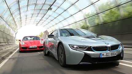 BMW i8, Porsche 911 Carrera S, Frontansicht