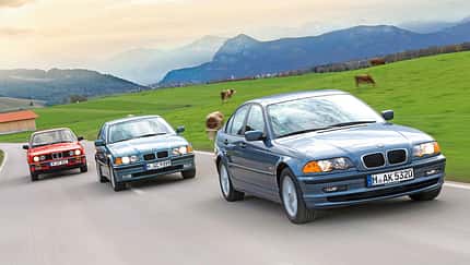 Drei Generationen BMW Dreier, Frontansicht