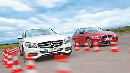 BMW 320d, Mercedes C 220 Bluetec, Frontansicht