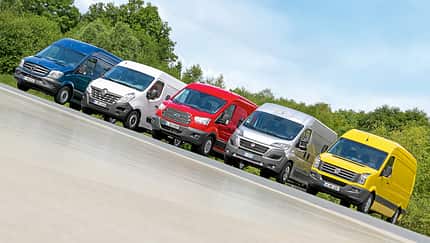 promobil Megatest 2014, Basisfahrzeuge, Fiat Ducato, Ford Transit, Mercedes Sprinter, Renault Master, VW Crafter