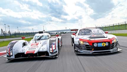 Audi R18 e-tron quattro, Audi R8 LMS ultra, Frontansicht