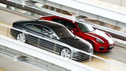 Audi S7 Sportback, Porsche Panamera GTS, Seitenansicht