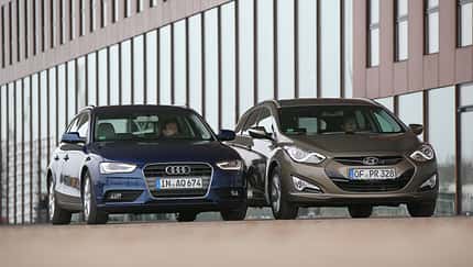 Hyundai i40 Kombi Blue 1.7 CRDi Style, Audi A4 Avant 2.0 TDI Ultra Attraction