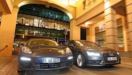 Audi A7 Sportback 3.0 TDI Quattro, Porsche Panamera Diesel, Frontansicht