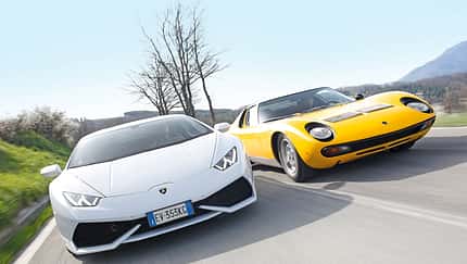 Lamborghini Miura P 400 SV, Lamborghini Huracán, Frontansicht