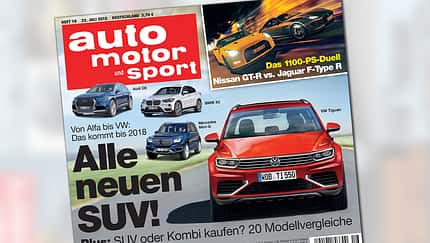 auto motor und sport, Heft 15 / 2016, Titel, Vorschau