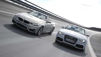 Audi RS 5 Cabriolet, BMW M4 Cabrio, Frontansicht