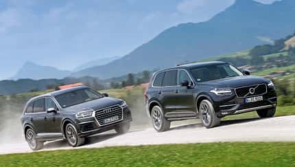 Audi Q7 3.0 TDI Quattro, Volvo XC90 D5, Frontansicht