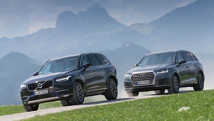 Audi Q7 3.0 TDI Quattro, Volvo XC90 D5, Frontansicht