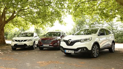 Nissan Qashqai 1.6 DCi 4X4, Hyundai Tucson 2.0 CRDi 4WD, Renault Kadjar DCi 130 4X4