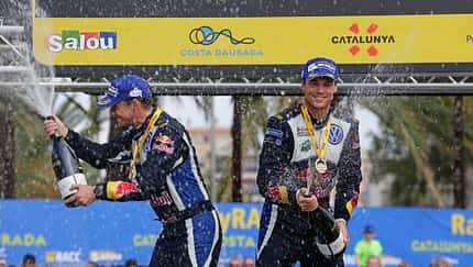 Rallye Spanien 2015 Siegerpodium Mikkelsen