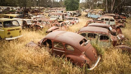 Flynn's Wrecking Yard,  Autofriedhof, Impression, Australien